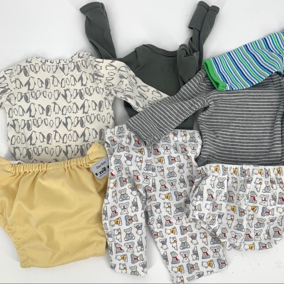 Lot 4 newborn baby boy Carter’s Circo Fuzzibunz - Picture 8 of 10